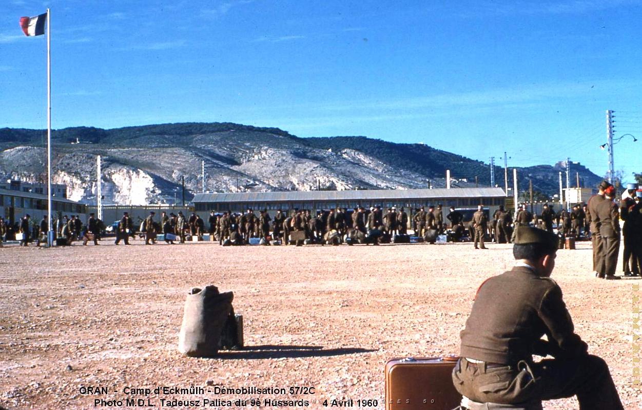 Oran - Camp d'Eckmulh - 9e Hussards - Demobilisation 57 2-C - 4 avril 1960.jpg